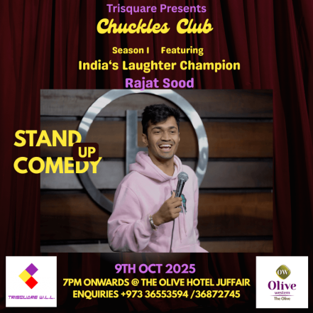 Chuckles Club Season 1 Presenting Rajat Sood in Bahrain – Comedy Events TMLH.com Special Offers, Deals & Discounts in Turkey
