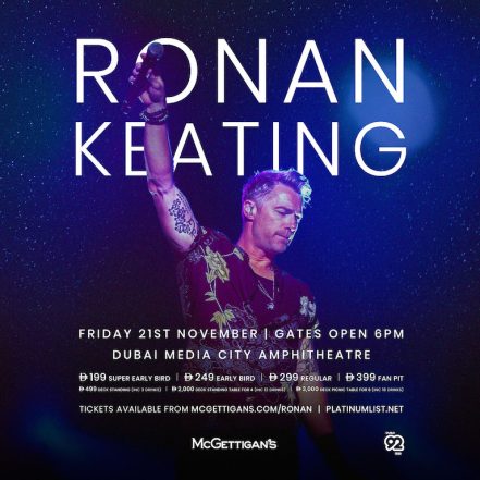 Ronan Keating Live in Dubai – Concerts TMLH.com Special Offers, Deals & Discounts in Turkey